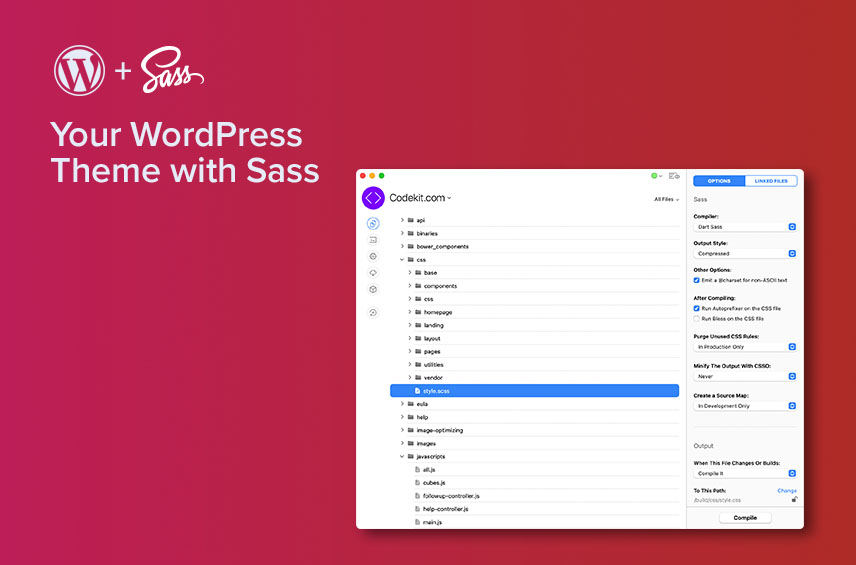 WordPress Theme with Sass